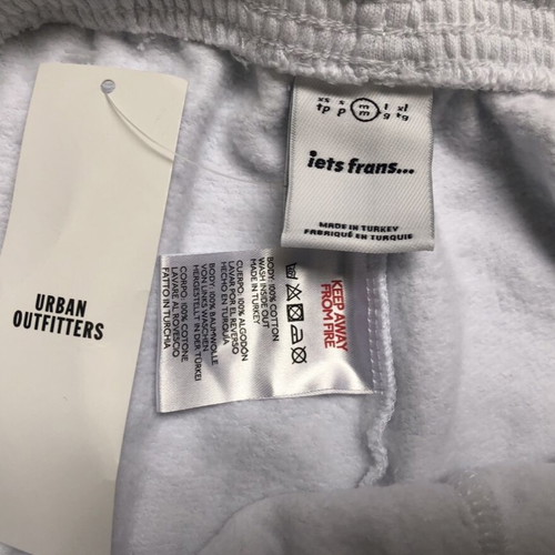 Iets Frans White Cut-Off Jogger women's shorts XL new, white