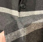 ZARA long wool plaid coat like new, black and charcoal, size S