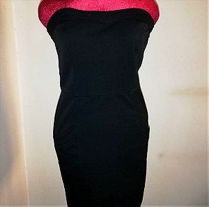 Μαύρο στράπλες φόρεμα TRF Medium - 5€