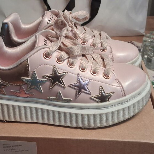 Skechers Hi Ridge girls' sneakers size 28, pink with star details