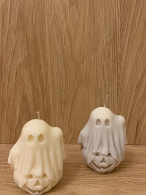 Haloween soy candle plant-based, made-to-order, white or gray