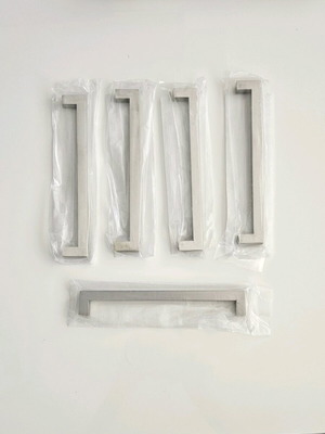 Door and drawer handles satin stainless steel pack of 5 new