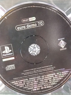 Euro Demo 70 PlayStation PS1 game used, action