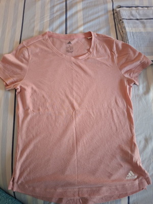 Adidas t shirt used, women's small, pink, short sleeve