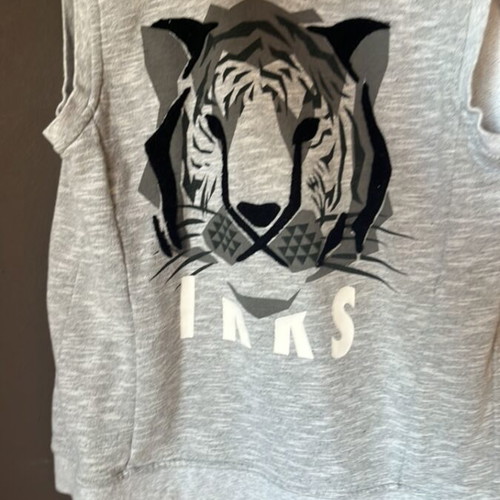Ikks sleeveless kids jacket used, gray, age 10