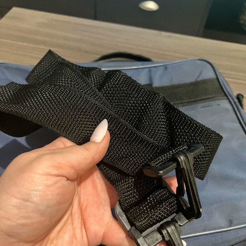 Laptop carrying bag used, dark blue