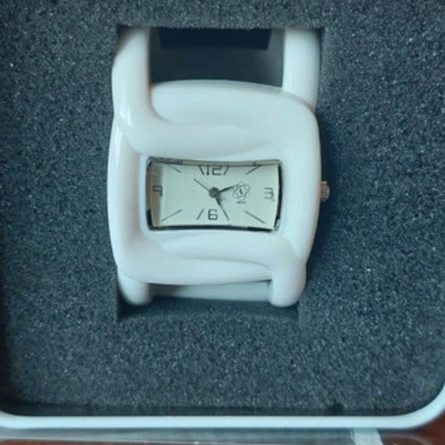Triton women's stainless steel watch used, white
