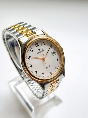 Junghans винтидж часовник използван, 90-те, златист и сребрист