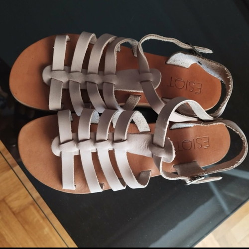 Esiot beige platform sandals, size 39