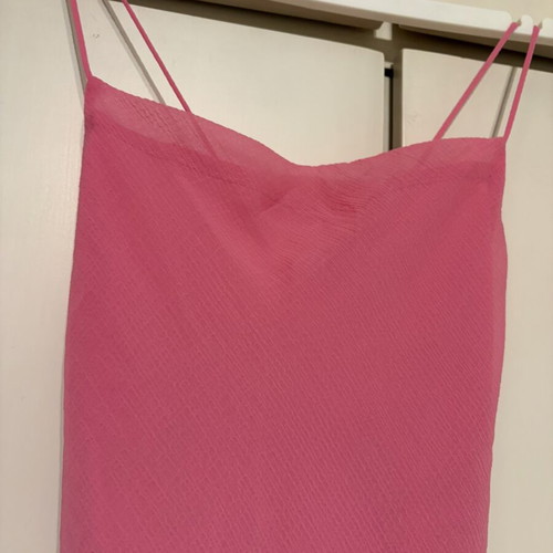 Bershka long airy dress fuchsia pink new, size small