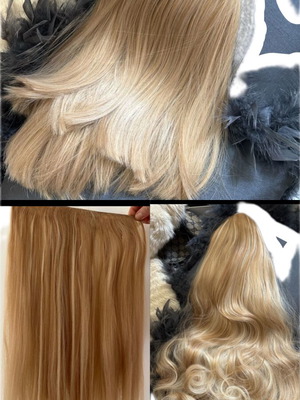 Σετ 3 hair extensions σαν καινούργιο, διάφοροι τύποι και μήκη
