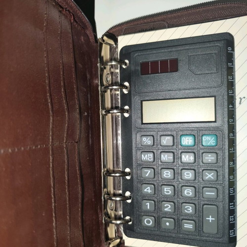Leather personal organiser brown vintage new