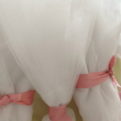 Tulle and ribbons for bombonieres, like new, pack for 70+