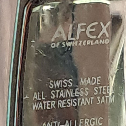 Alfex 5452 women's watch like new, silver stainless steel, Swiss made