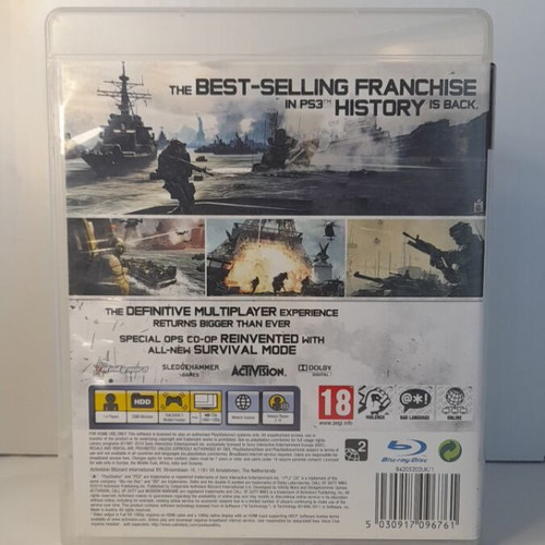 Call of Duty MW3 PS3 game, English edition, complete with manual
