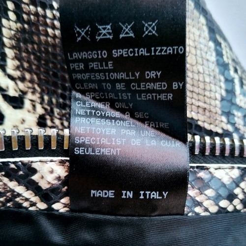 Neil Barrett snake print leather a-line mini skirt new, size S