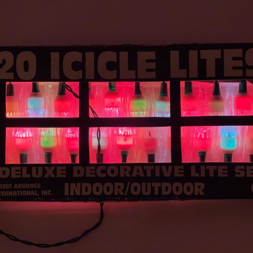 Christmas multicolor Delux icicle lights vintage 1991, 20 collectible