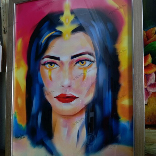 Digital painting LeBlanc framed 33x43cm new