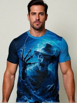 Freddie t-shirt new, size L, black and blue, polyester