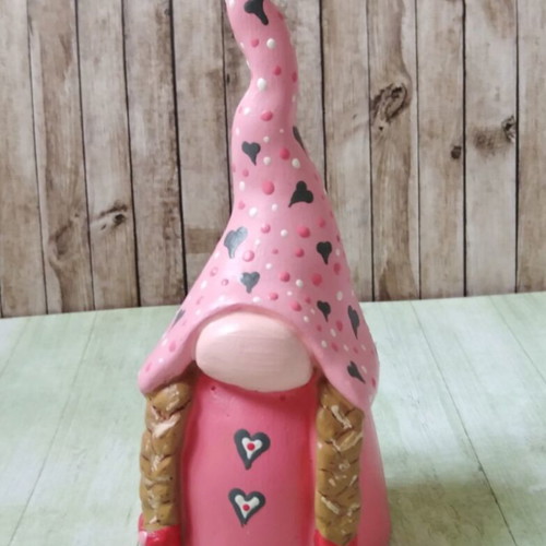 Handmade Valentines Gnomes set from gypsum