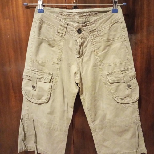 Cargo shorts used, khaki, size S
