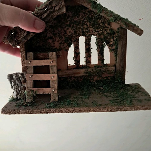 Nativity stable without figures like new