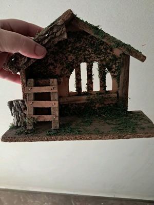 Nativity stable without figures like new