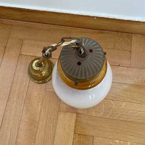 Ceiling light made of crystal and metal like new