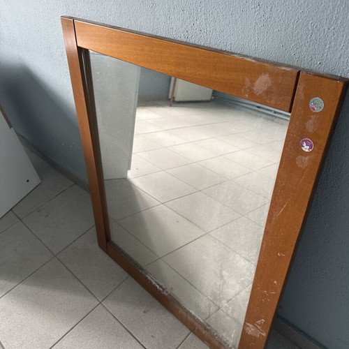 Wooden wardrobe and mirror set like new
