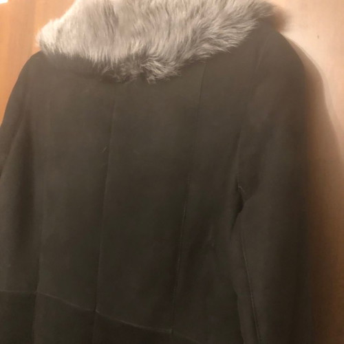 Gueros Costas mouton coat long new unworn women's size L black