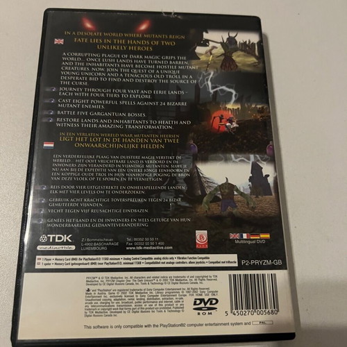 Pryzm PlayStation 2 case and manual like new without cd