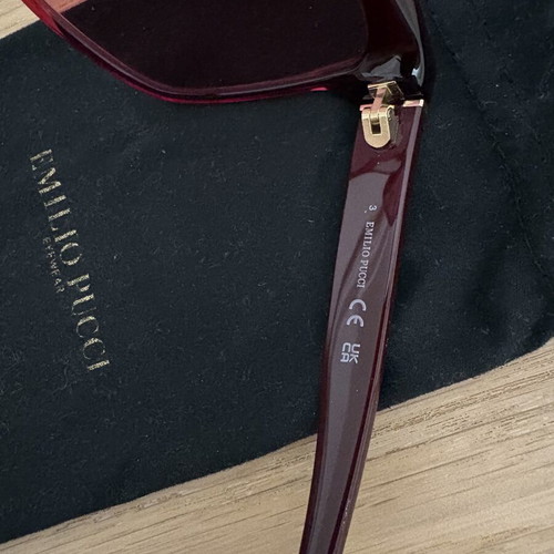 Emilio Pucci sunglasses new, burgundy