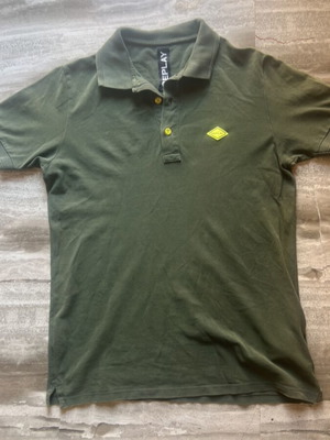 Replay men's polo shirt, medium, green