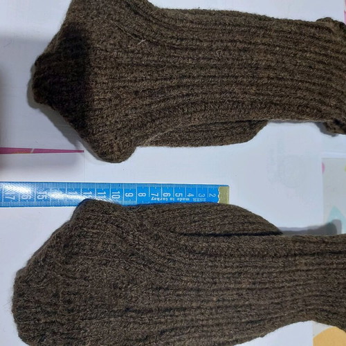 Men's socks new, handmade, brown, woolen