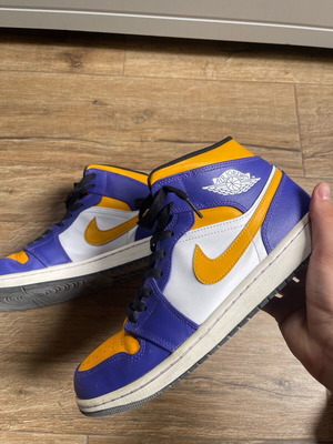 Air Jordan 1 Mid Lakers sneakers μεταχειρισμένα νούμερο 44.5