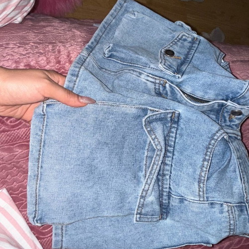 Denim skort like new, blue with side pockets