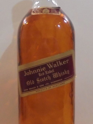 Johnnie Walker Red Label παλιό διαφημιστικό μπουκάλι μεταχειρισμένο, σφραγισμένο, άδειο