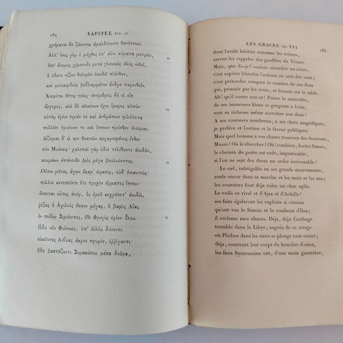 Les Idylles De Theocrite Bilingual Greek-French Book used 1833