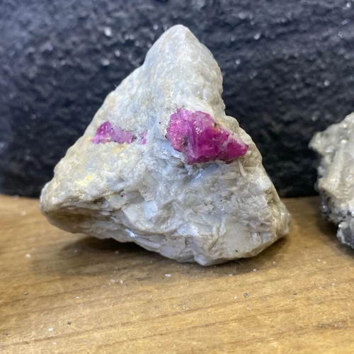 Natural rare raw ruby specimen in feldspar new