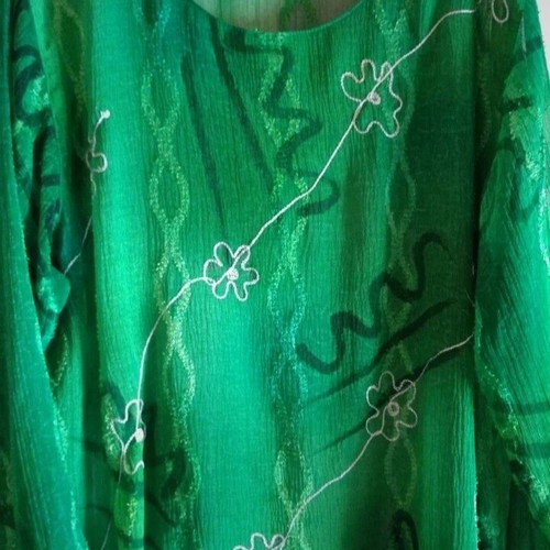 Green women's beach kaftani new, size XXL