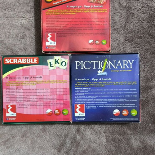 Mini board games new, pack with UNO, Scrabble, Pictionary