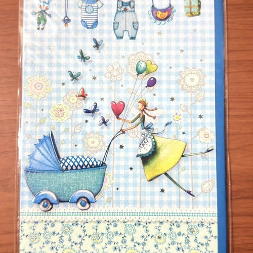 Edition Gollong 3D embossed greeting card for newborn