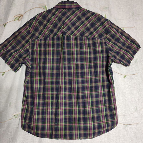 Jack Wolfskin men's short-sleeve plaid shirt, multicolor, size L
