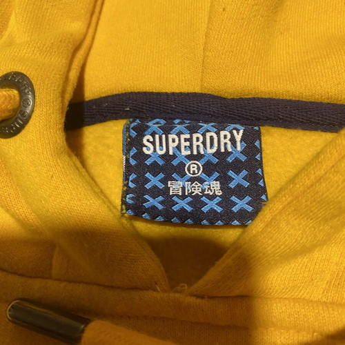 Superdry hoodie like new, yellow, size L