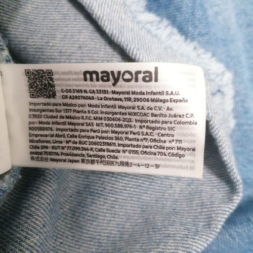 Mayoral Denim Overall Shorts for Girls 9 Years New