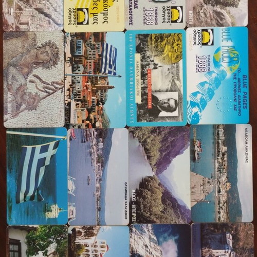 Greek phone cards, pack of 32, 1996