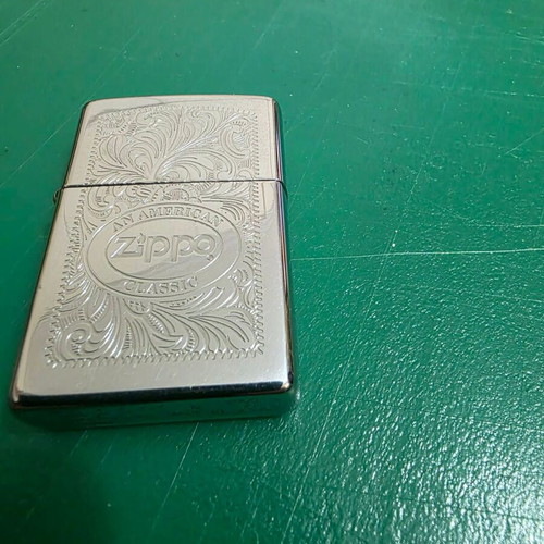 Vintage Zippo lighter silver Venetian filigree design