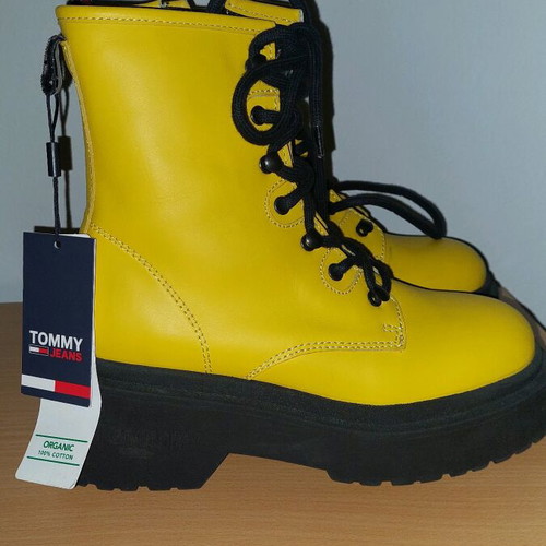 Tommy Jeans boots new, leather, size 36, yellow