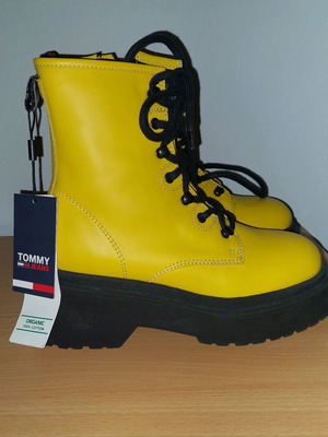 Tommy Jeans boots new, leather, size 36, yellow