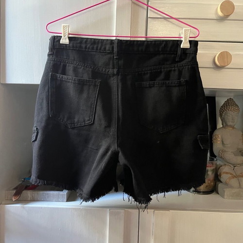 Denim shorts black M slim fit new Dorothy Perkins